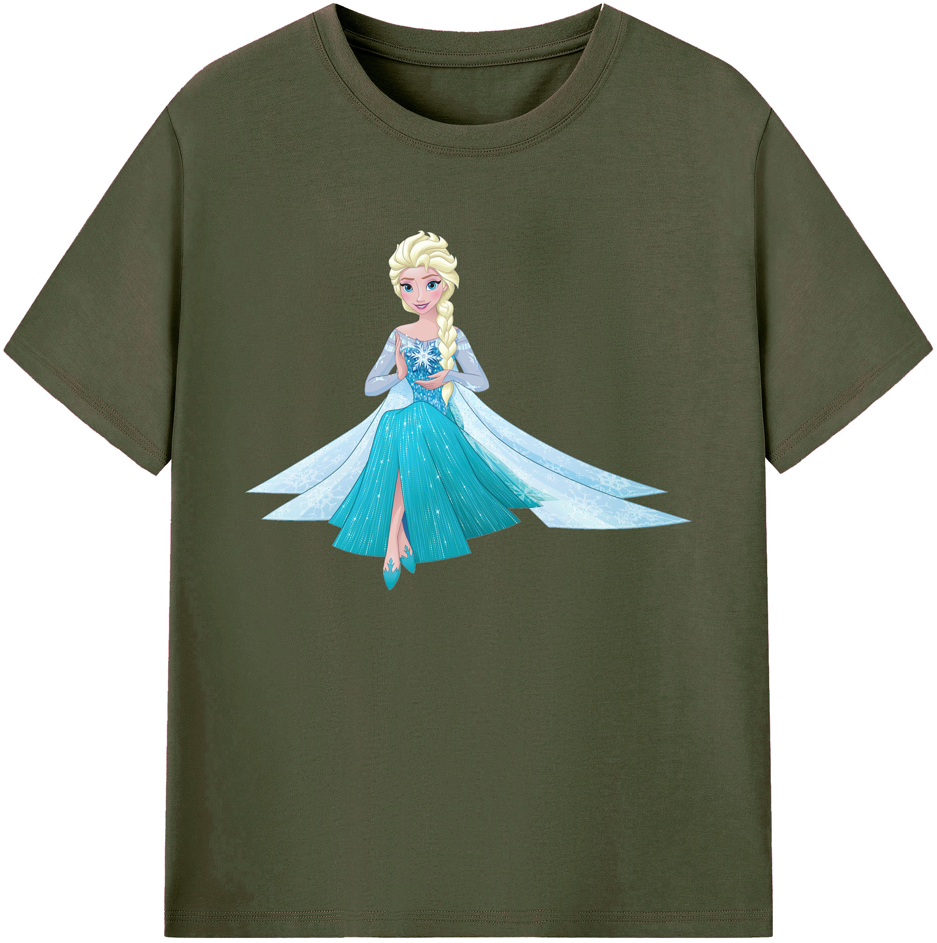 （画像用） アナと雪の女王 アンナ エルサ Frozen Anna Elsa 綿100％ メンズ半袖Tシャツ｜肌触りやわらか＆通気性